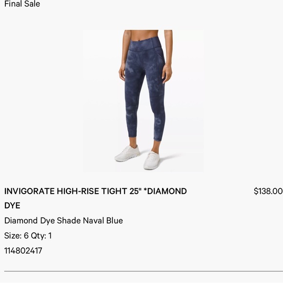 Lululemon tye dye Leggings - Picture 4 of 4